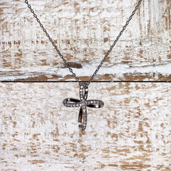 Sterling Silver Cross with AAA Zirconia Stones. A Great gift for that special lady