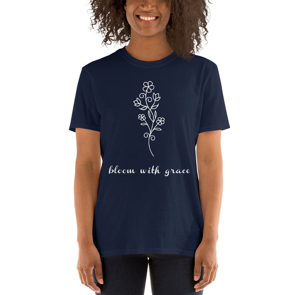 Bloom With Grace Design Short-Sleeve Unisex T-Shirt