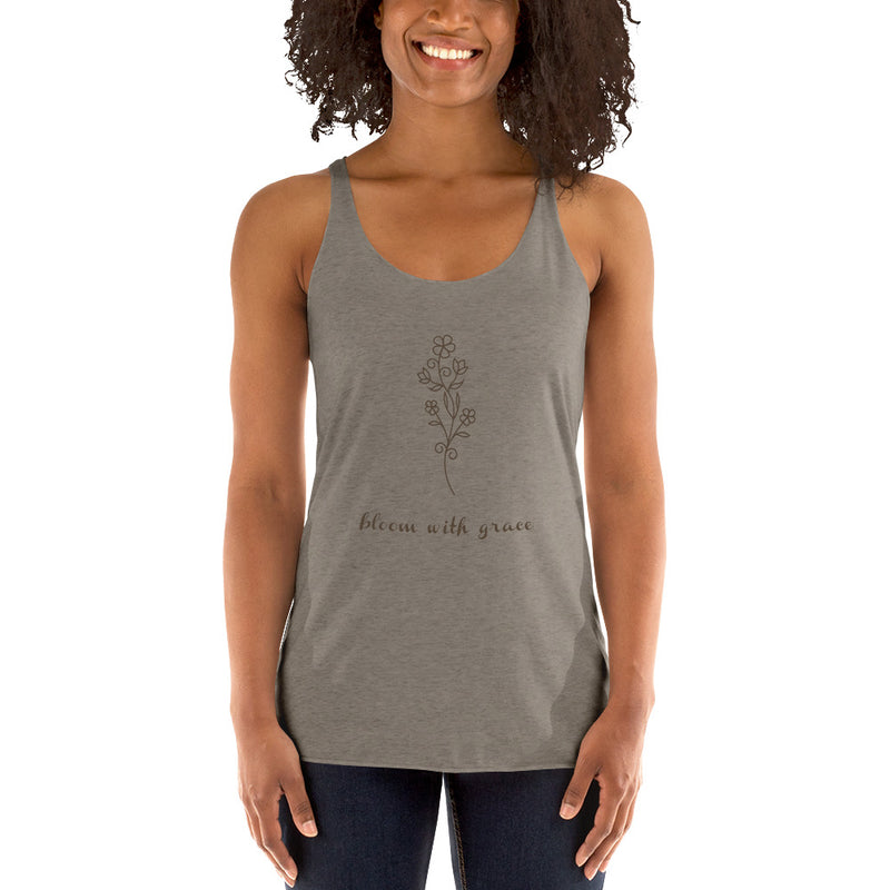 Bloom With grace for those HOT Days Women's Racerback Tank