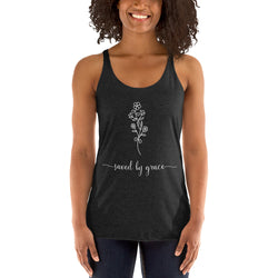 Saved By Grace design Women's Racerback Tank