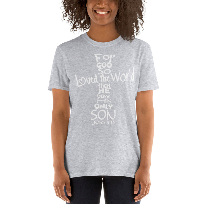 John 3-16 Cross Design Short-Sleeve Unisex T-Shirt