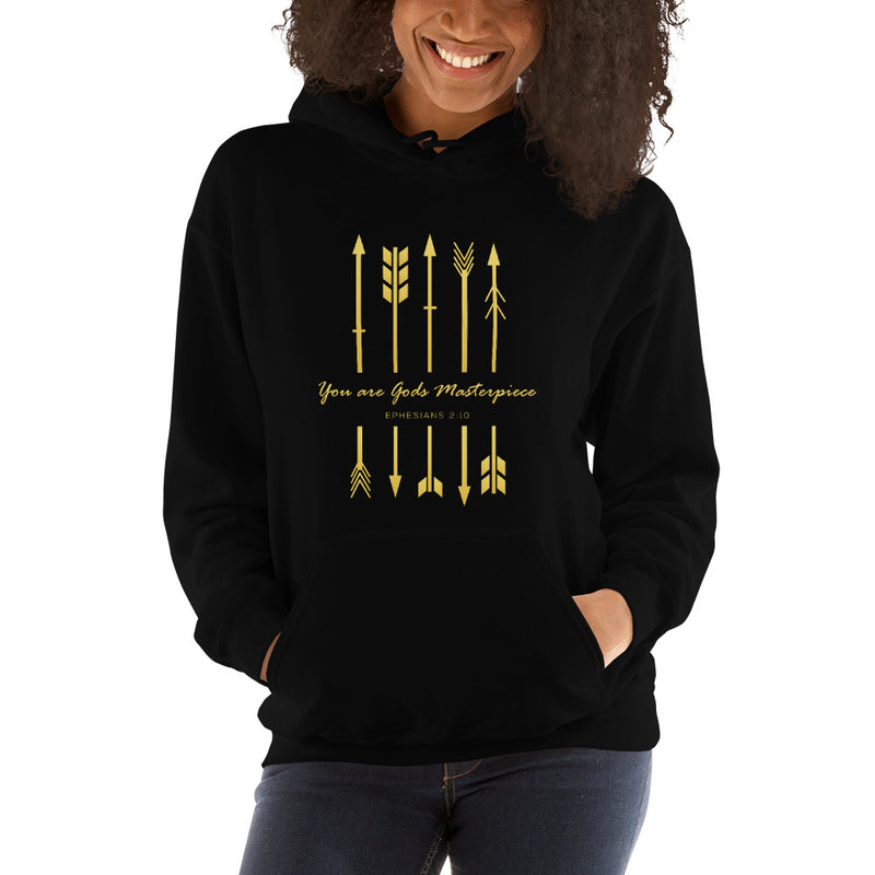 You are Gods Masterpiece Ephesians 2:10  Hooded Sweatshirt