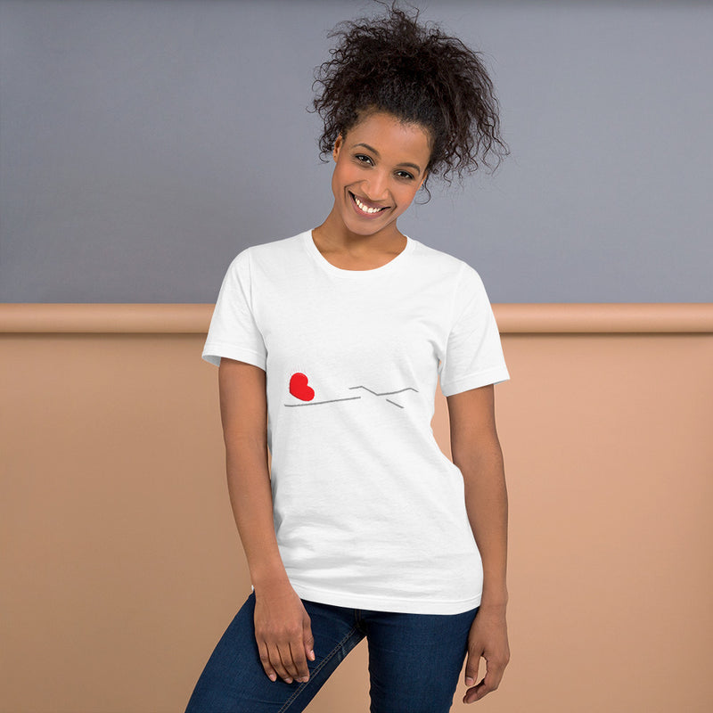 Heart in Cross Short-Sleeve Unisex T-Shirt