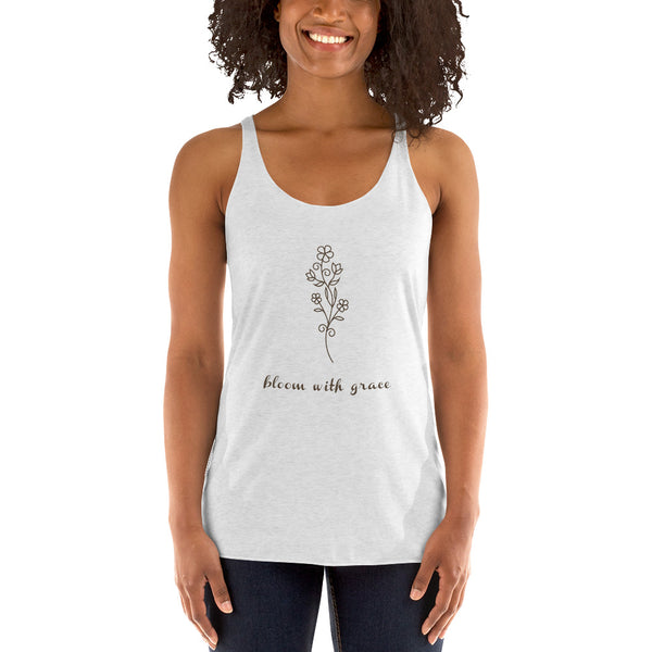 Bloom With grace for those HOT Days Women's Racerback Tank