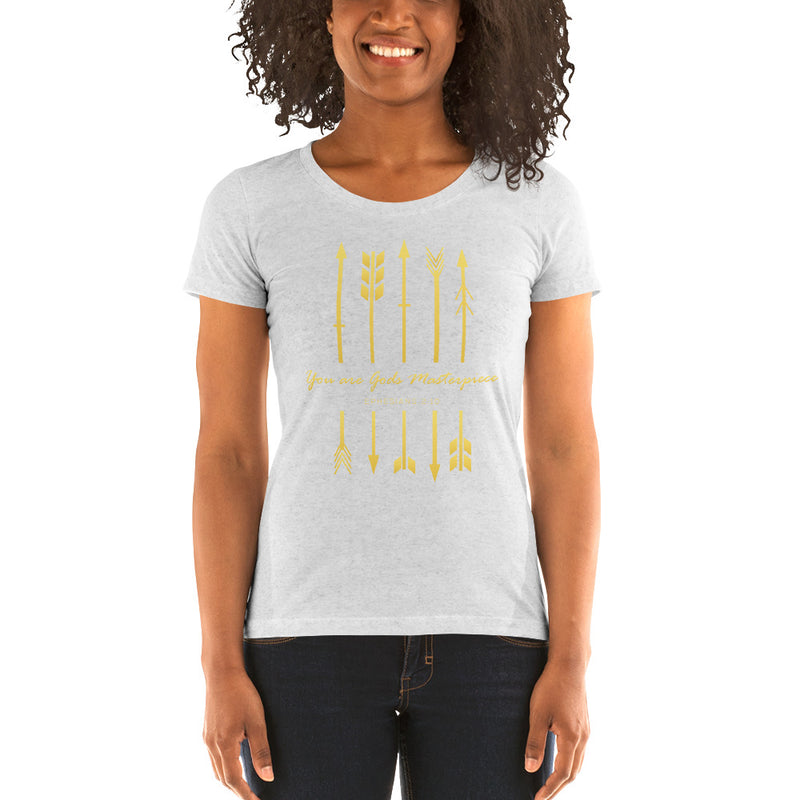 You are Gods Masterpiece Ephesians 2:10 Ladies' short sleeve t-shirt