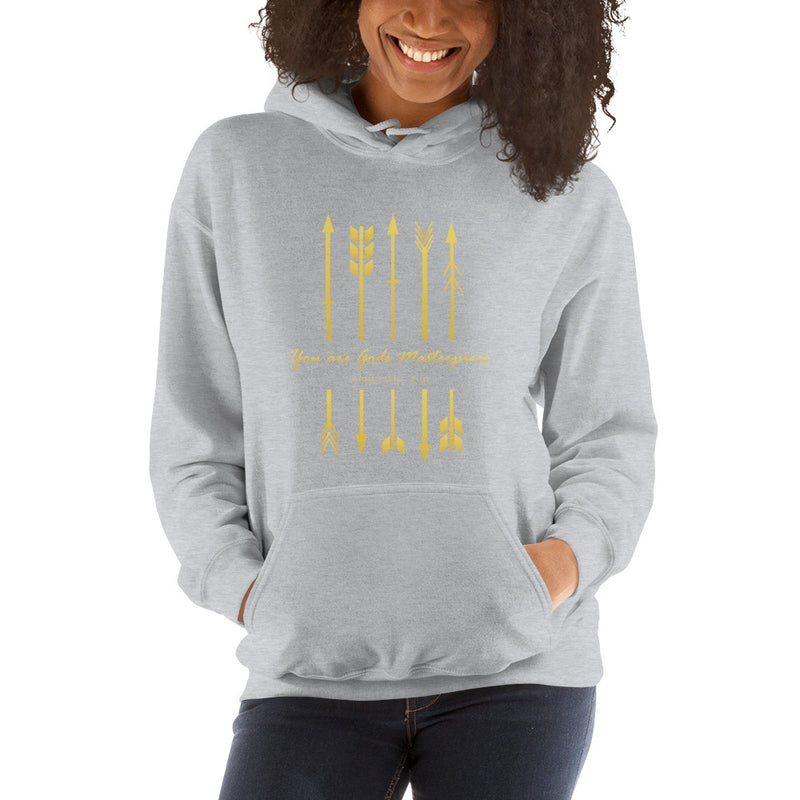 You are Gods Masterpiece Ephesians 2:10  Hooded Sweatshirt