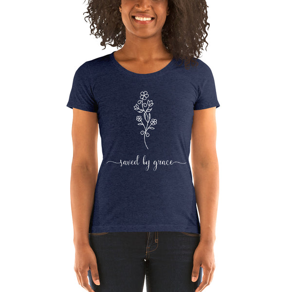 Saved By Grace design Ladies' short sleeve t-shirt