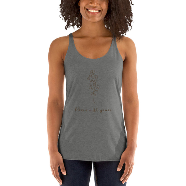 Bloom With grace for those HOT Days Women's Racerback Tank