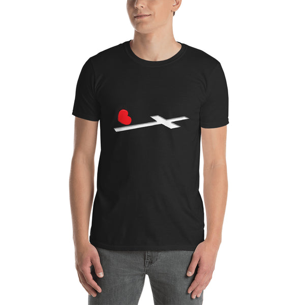 Heart in Cross Short-Sleeve Unisex T-Shirt