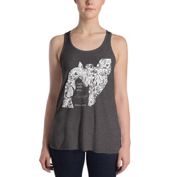 I Am With You - Giraffe Women's Flowy Racerback Tank