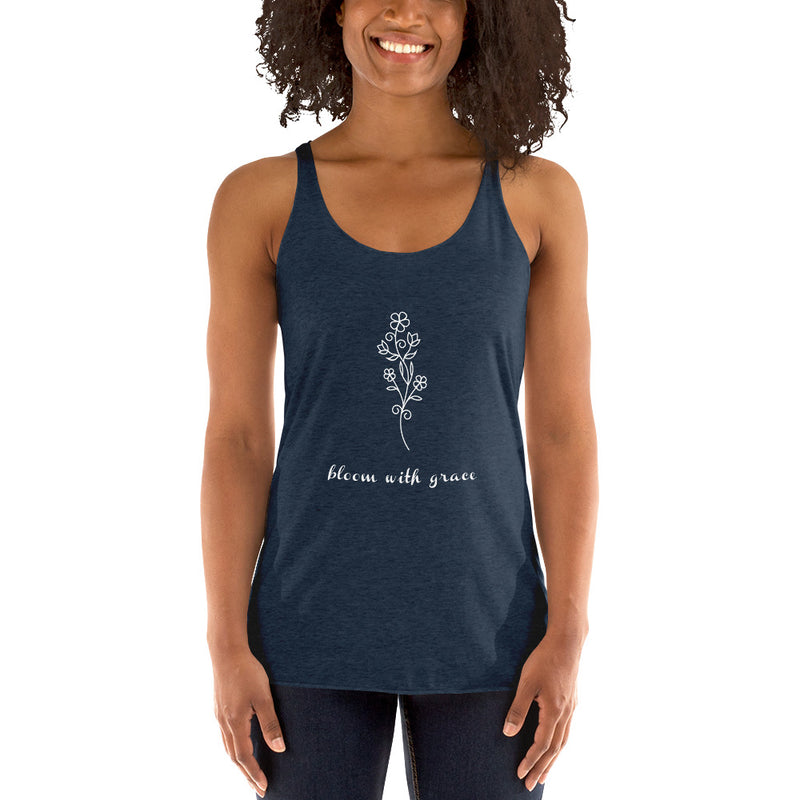 Bloom With grace for those HOT Days Women's Racerback Tank