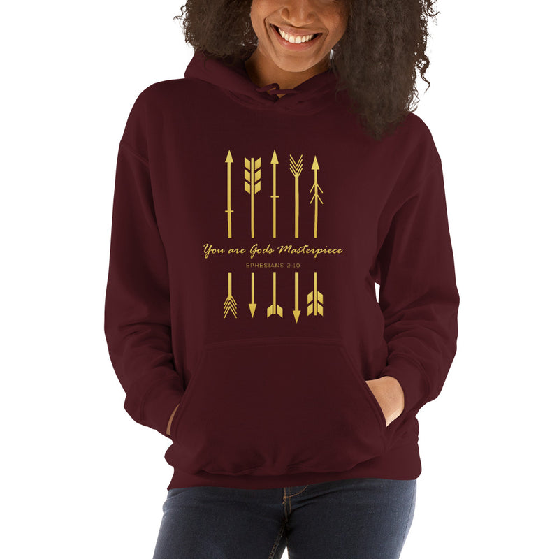 You are Gods Masterpiece Ephesians 2:10  Hooded Sweatshirt