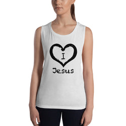 Ladies’ Ladies I Love Jesus Muscle Tank