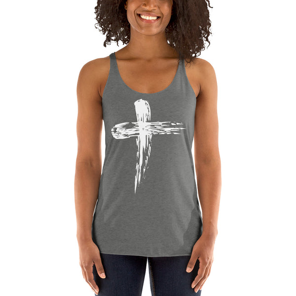 Large Cross Women's Racerback Tank