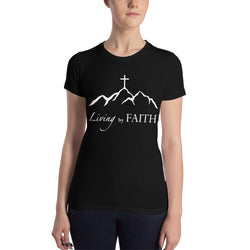 Living By Faith Designer Soft Tee - Women’s Slim Fit T-Shirt