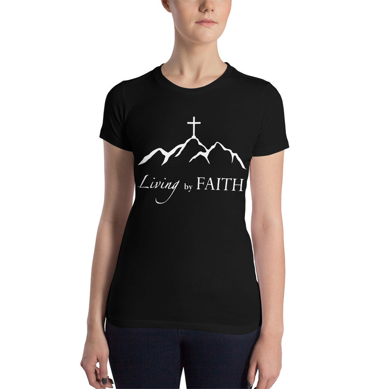 Living By Faith Designer Soft Tee - Women’s Slim Fit T-Shirt