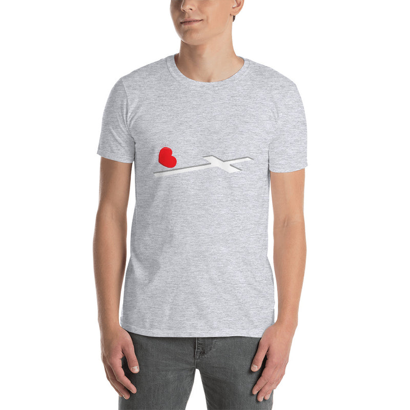 Heart in Cross Short-Sleeve Unisex T-Shirt