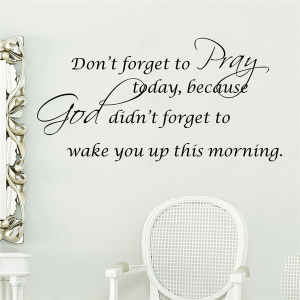 Decorating Wall Decal for Christians Dont Forget To Prey