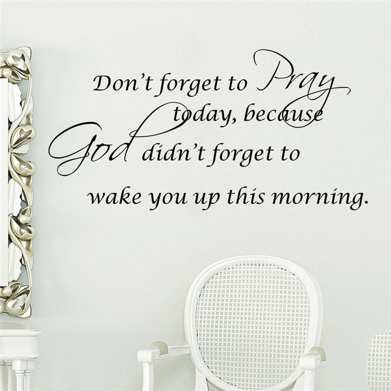 Decorating Wall Decal for Christians Dont Forget To Prey